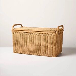 Hearth & Hand Large Rattan Storage Basket with Lid